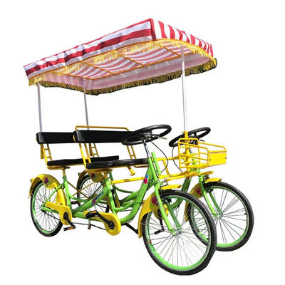 Stalowa ramka 26' Tandem 4-kołowy rower dla dorosłych rowerowy rower turystyczny
