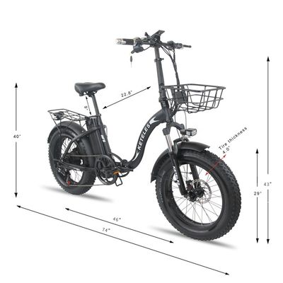 EU Stock 250W Motor 15AH Litium Battery Składany E-Bike z i 20x4.0 cali Fat Tire