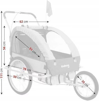 2021 Aluminium Bike Baby Trailer dla dzieci 2 posiadacze MTB 14' przednie koło i 20' tylne koła
