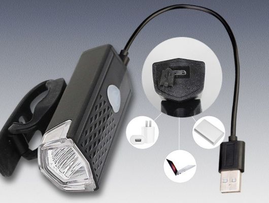 3 tryby światła rowerowe LED ustawione na 1,5-4 godziny Wytrzymałość i akumulator do ładowania USB