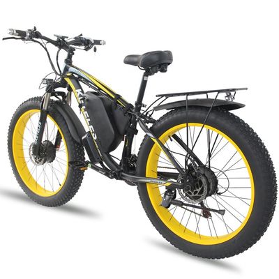 26AH 2000W Wysokiej mocy Dwóch kół napędowych Podwójnie silnikowy rower elektryczny z 26x4.0 cali Fat Tire