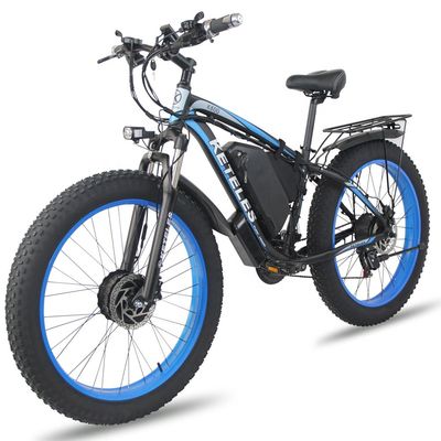 26AH 2000W Wysokiej mocy Dwóch kół napędowych Podwójnie silnikowy rower elektryczny z 26x4.0 cali Fat Tire