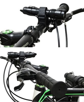 Czarny rower LED Torch Rotation Bracket Flashlight Stand dla 28-40mm Bike Light