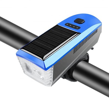 Niebieskie światło rowerowe słoneczne i USB 2000mAh przednie światło dla rowerowania drogowego MTB