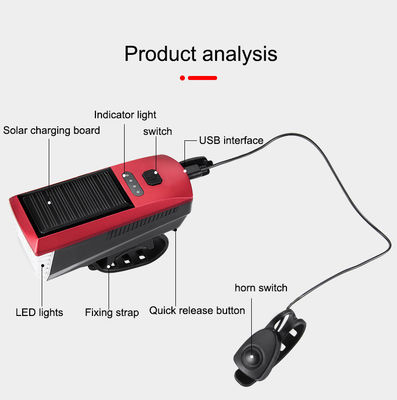 Niebieskie światło rowerowe słoneczne i USB 2000mAh przednie światło dla rowerowania drogowego MTB