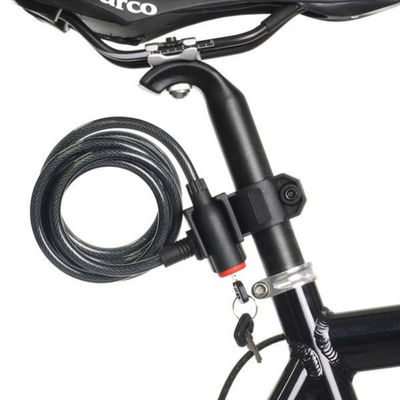 Przeciwkradzieżowy blokadę bezpieczeństwa rowerowego koła kablowego ze stali nierdzewnej do zamku motocykla rower MTB rower z 2 kluczami