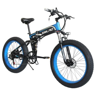 Elektryczny rower tłuszczowy opony składane 13AH SMLRO S11 26x4.0 cali 48V 1000W silnik 7 prędkości