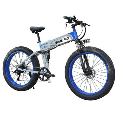 Elektryczny rower tłuszczowy opony składane 13AH SMLRO S11 26x4.0 cali 48V 1000W silnik 7 prędkości
