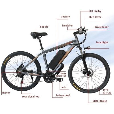 Elektryczny rower górski 26&quot; E-Bike z akumulatorem litowym 48V 13Ah i silnym silnikiem 500W