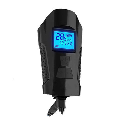 Czarny USB Ładowanie roweru przednie światło latarka kierownica rowerowa głowa światło prędkości licznik ekran lcd